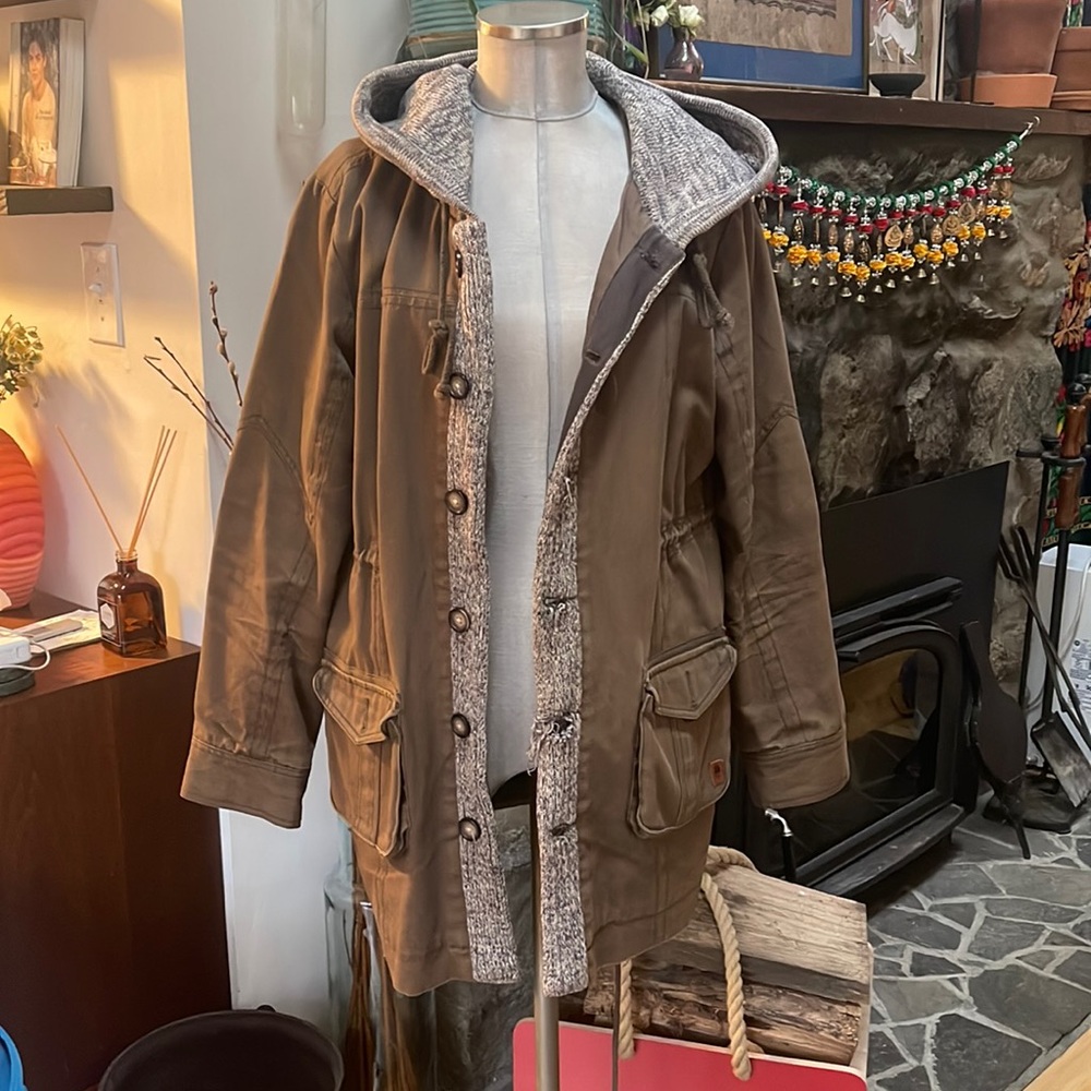 BROOKLYN INDUSTRIES canvas jacket women LARGE